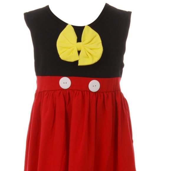 2pc dress Little Girl Toddler Bow Easter Party Holiday School Flower Girl Dress - Picture 3 of 5